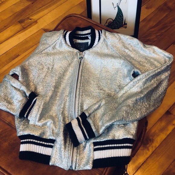 Silver Guess bomber jacket - Picture 1 of 9